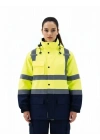Alaska Hi-Vis 5 in 1 Parka Neon Sarı - Lacivert