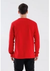 Regular Bisiklet Yaka Sweatshirt Kırmızı