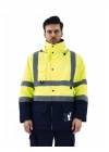 Alaska Hi-Vis 5 in 1 Parka Neon Sarı - Lacivert
