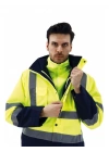 Alaska Hi-Vis 5 in 1 Parka Neon Sarı - Lacivert