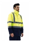 Alaska Hi-Vis 5 in 1 Parka Neon Sarı - Lacivert