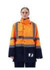 Alaska Hi-Vis 5 in 1 Parka Neon Turuncu - Lacivert