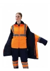 Alaska Hi-Vis 5 in 1 Parka Neon Turuncu - Lacivert