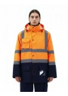 Alaska Hi-Vis 5 in 1 Parka Neon Turuncu - Lacivert
