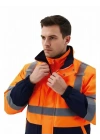 Alaska Hi-Vis 5 in 1 Parka Neon Turuncu - Lacivert