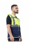 Alaska Hi-Vis Mühendis Yeleği Neon Sarı - Lacivert