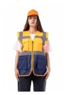 Alaska Hi-Vis Mühendis Yeleği Neon Turuncu - Lacivert