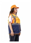Alaska Hi-Vis Mühendis Yeleği Neon Turuncu - Lacivert