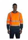 Alaska Hi-Vis Sweatshirt Neon Turuncu - Lacivert
