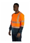 Alaska Hi-Vis Sweatshirt Neon Turuncu - Lacivert