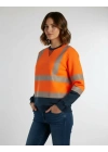 Alaska Hi-Vis Sweatshirt Neon Turuncu - Lacivert