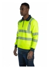 Alaska Hi-Vis Yarım Fermuarlı Sweatshirt - Sarı