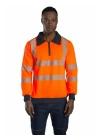Alaska Hi-Vis Yarım Fermuarlı Sweatshirt - Turuncu