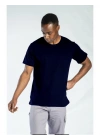 Elegans Basic Bisiklet Yaka T-Shirt Lacivert