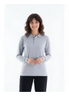 Elegans Polo Sweatshirt Gri