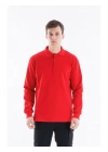 Elegans Polo Sweatshirt Kırmızı
