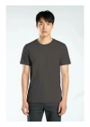 Regular Basic Bisiklet Yaka T-Shirt Antrasit