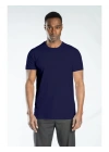 Regular Basic Bisiklet Yaka T-Shirt Lacivert