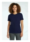 Regular Basic Bisiklet Yaka T-Shirt Lacivert