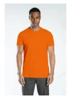 Regular Basic Bisiklet Yaka T-Shirt Turuncu