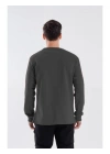 Regular Bisiklet Yaka Sweatshirt Antrasit