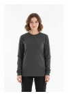 Regular Bisiklet Yaka Sweatshirt Antrasit