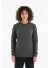 Regular Bisiklet Yaka Sweatshirt Antrasit