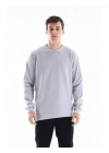 Regular Bisiklet Yaka Sweatshirt - Gri