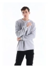 Regular Bisiklet Yaka Sweatshirt - Gri