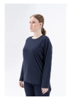 Regular Bisiklet Yaka Sweatshirt - Lacivert