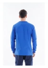 Regular Bisiklet Yaka Sweatshirt Saks Mavi
