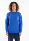 Regular Bisiklet Yaka Sweatshirt Saks Mavi