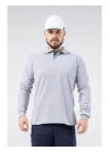 Regular Polo Pike Uzun Kol T-Shirt Gri