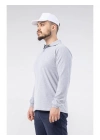 Regular Polo Pike Uzun Kol T-Shirt Gri