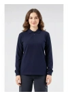 Regular Polo Pike Uzun Kol T-Shirt Lacivert