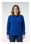 Regular Polo Pike Uzun Kol T-Shirt Saks Mavi
