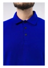 Regular Polo Pike Uzun Kol T-Shirt Saks Mavi