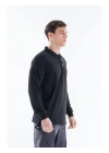Regular Polo Pike Uzun Kol T-Shirt Siyah
