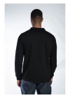 Regular Polo Sweatshirt Siyah