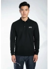 Regular Polo Sweatshirt Siyah