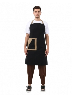 Barista Önlük Siyah - Bej