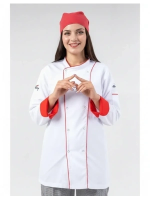 Klasik Aşçı Ceketi Beyaz