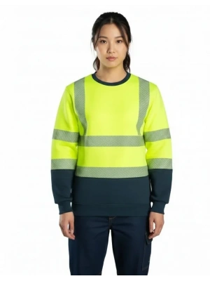 Alaska Hi-Vis Sweatshirt Neon Sarı - Lacivert