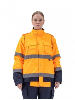 Alaska Hi-Vis 2 in 1 Mont Neon Turuncu-Lacivert
