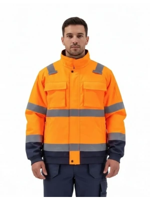 Alaska Hi-Vis 2 in 1 Mont Neon Turuncu-Lacivert