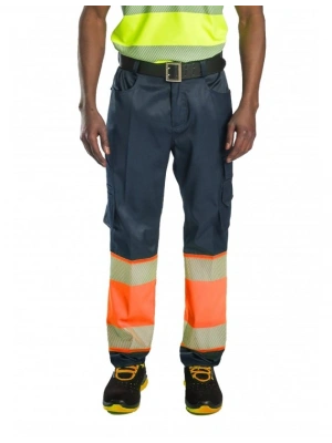 Alaska Hi-Vis Pantolon Lacivert - Neon Turuncu