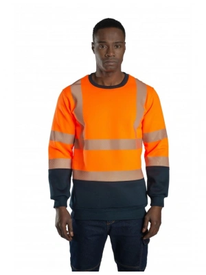 Alaska Hi-Vis Sweatshirt Neon Turuncu - Lacivert