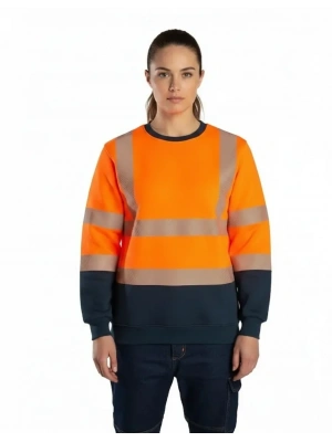 Alaska Hi-Vis Sweatshirt Neon Turuncu - Lacivert