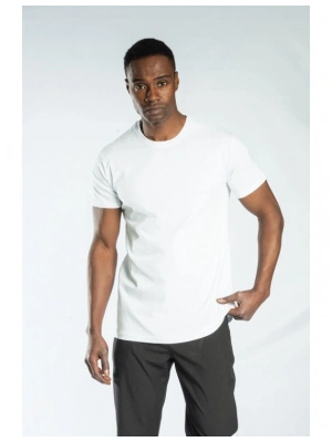 Elegans Basic Bisiklet Yaka T-Shirt Beyaz