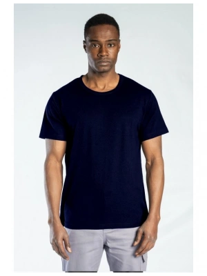 Elegans Basic Bisiklet Yaka T-Shirt Lacivert